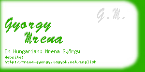 gyorgy mrena business card